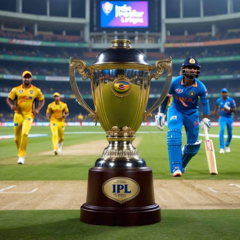 the IPL throphy, always a favourite for Indian players and fans.